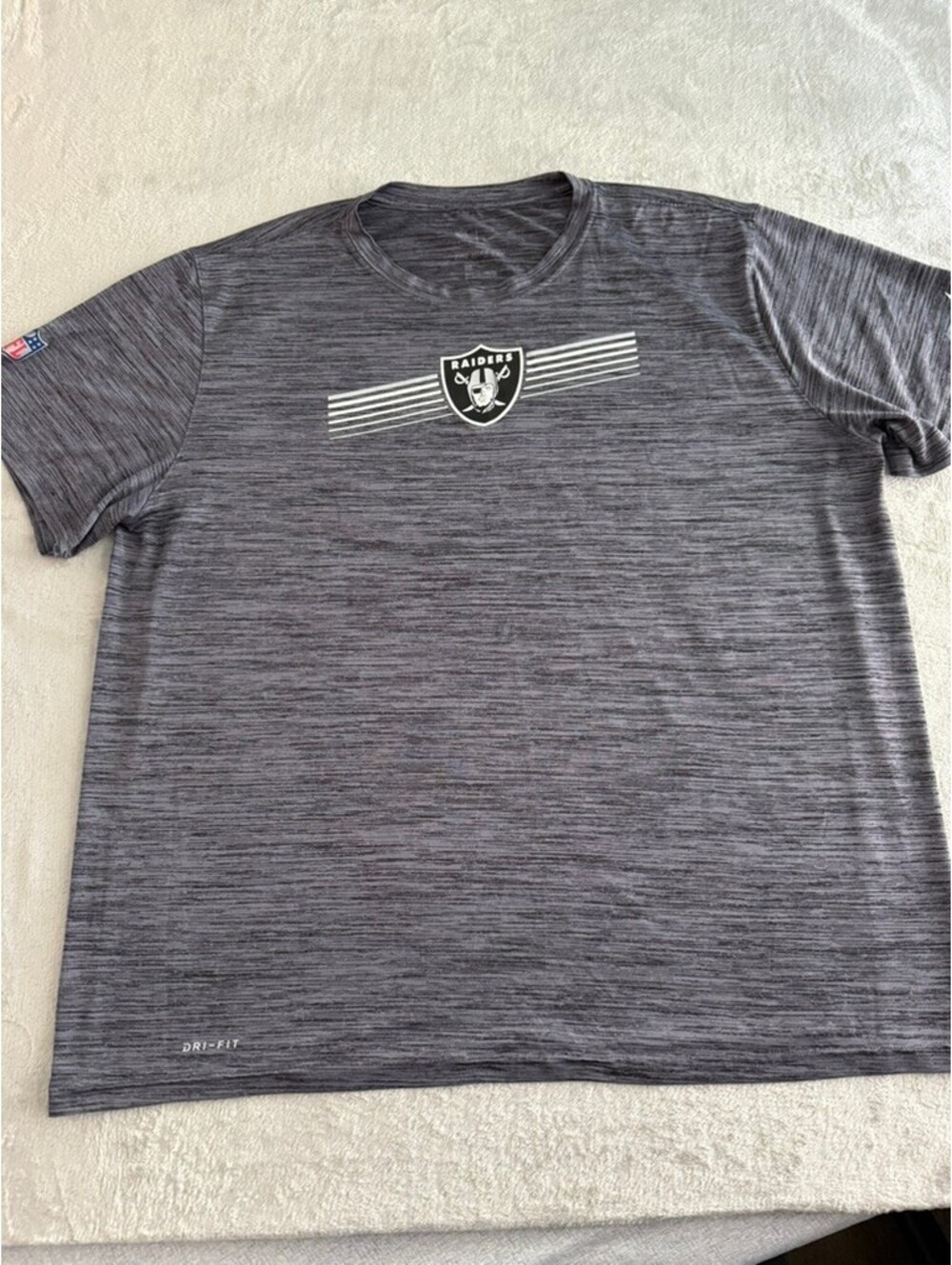 Nike Dri-Fit The Nike Tee Las Vegas Raiders Mens T-Shirt 2XL Heather Gray